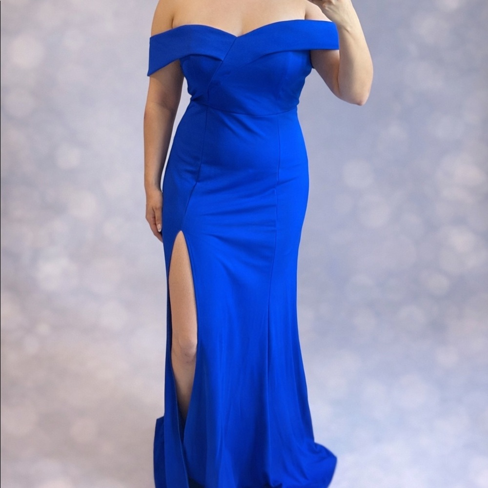 Royal blue gown